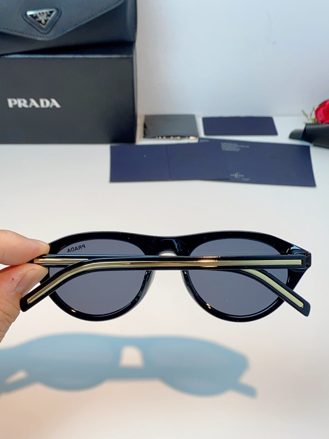 Prada Cat-Eye Blue Lens Sunglasses for Men & Women - 132506 - detail image 5