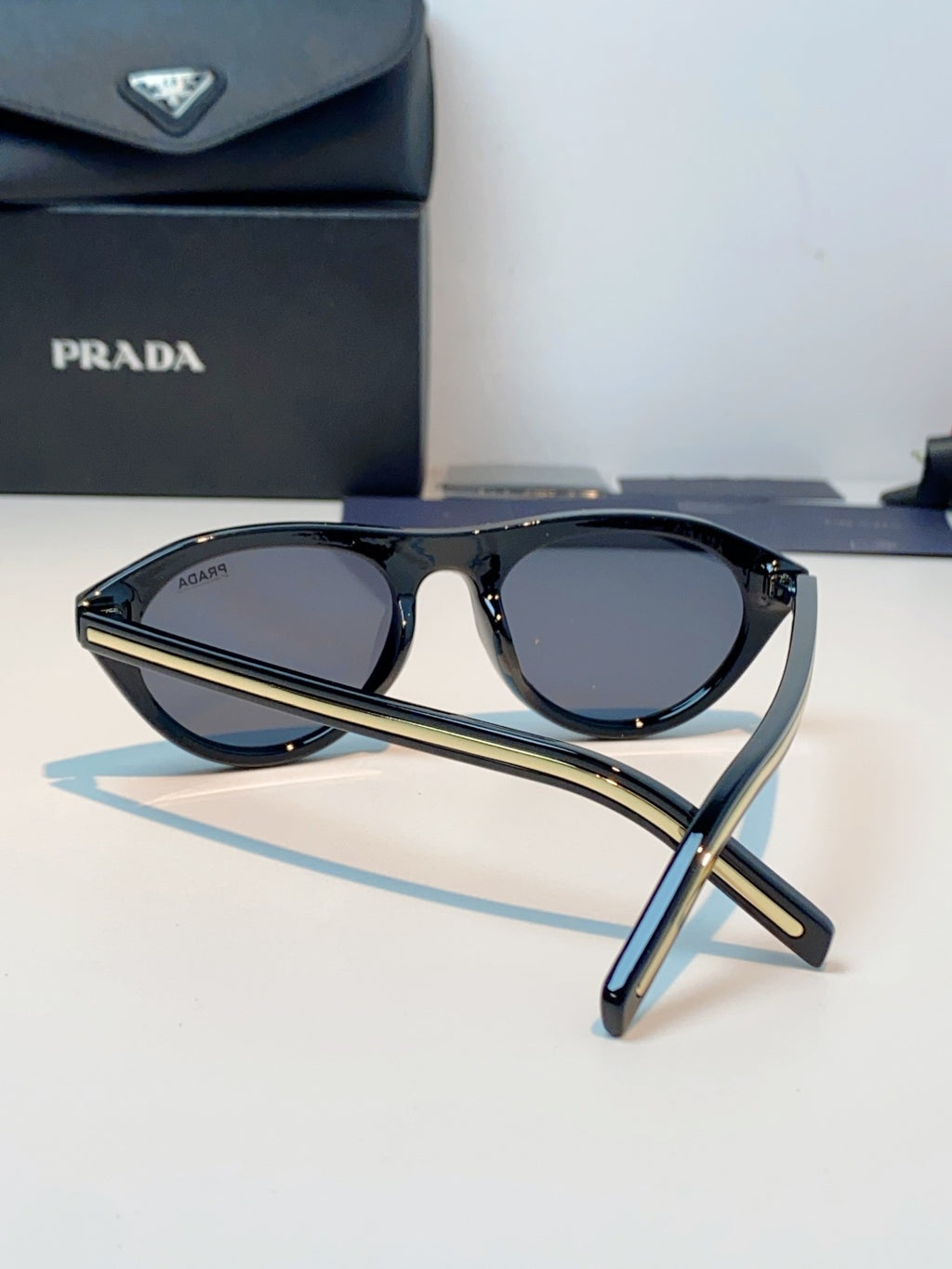 Prada Cat-Eye Blue Lens Sunglasses for Men & Women - 132506 - detail image 3