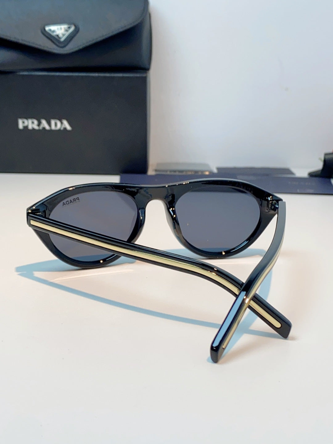 Prada Cat-Eye Blue Lens Sunglasses for Men & Women - 132506 - detail image 3