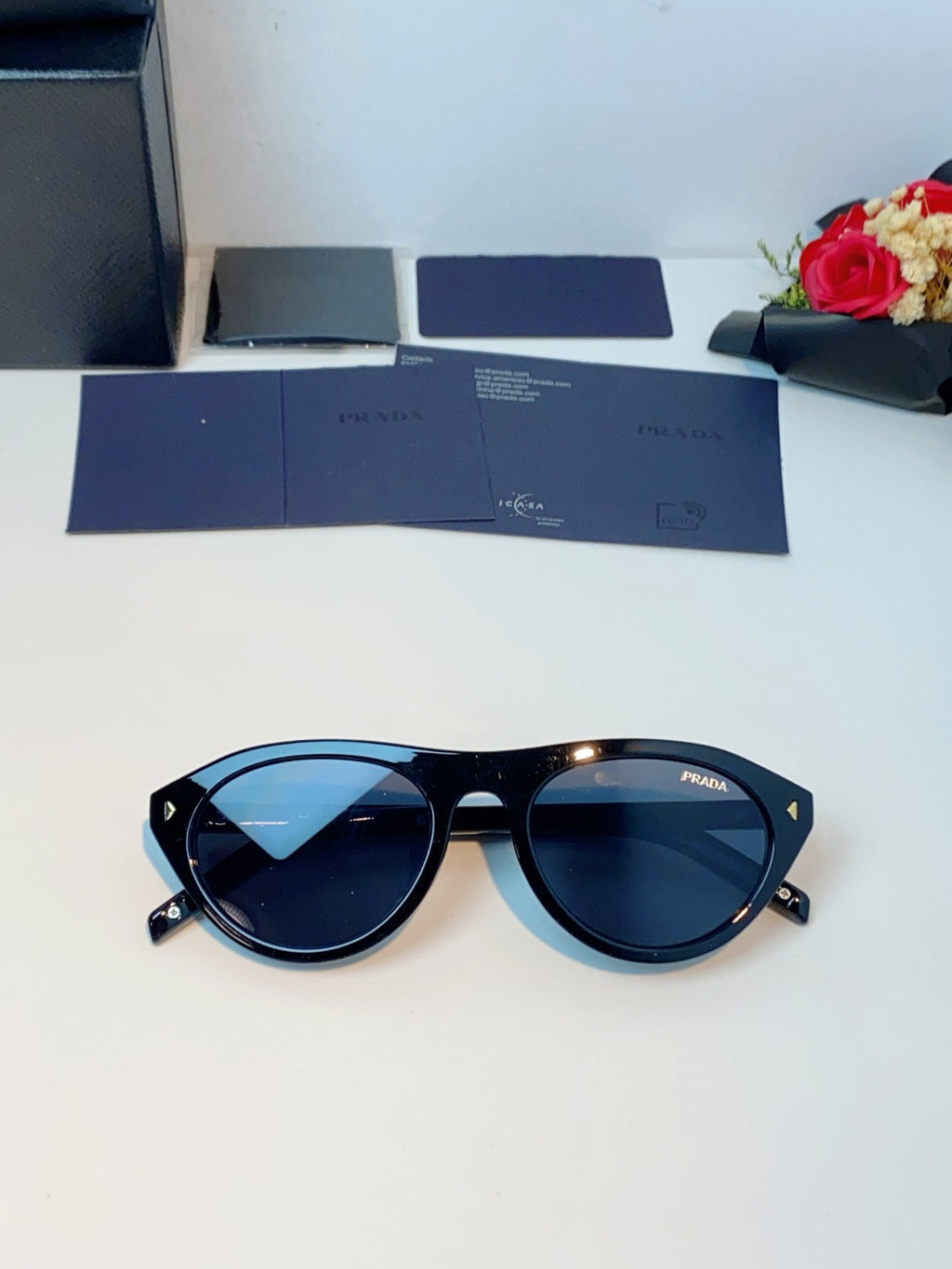 Prada Cat-Eye Blue Lens Sunglasses for Men & Women - 132506 - detail image 9