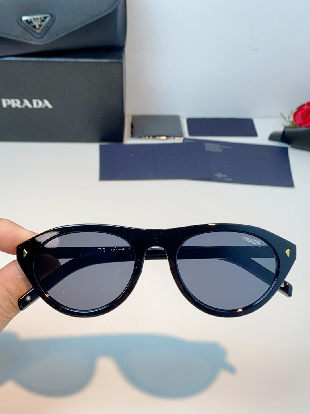 Prada Cat-Eye Blue Lens Sunglasses for Men & Women - 132506 - detail image 4