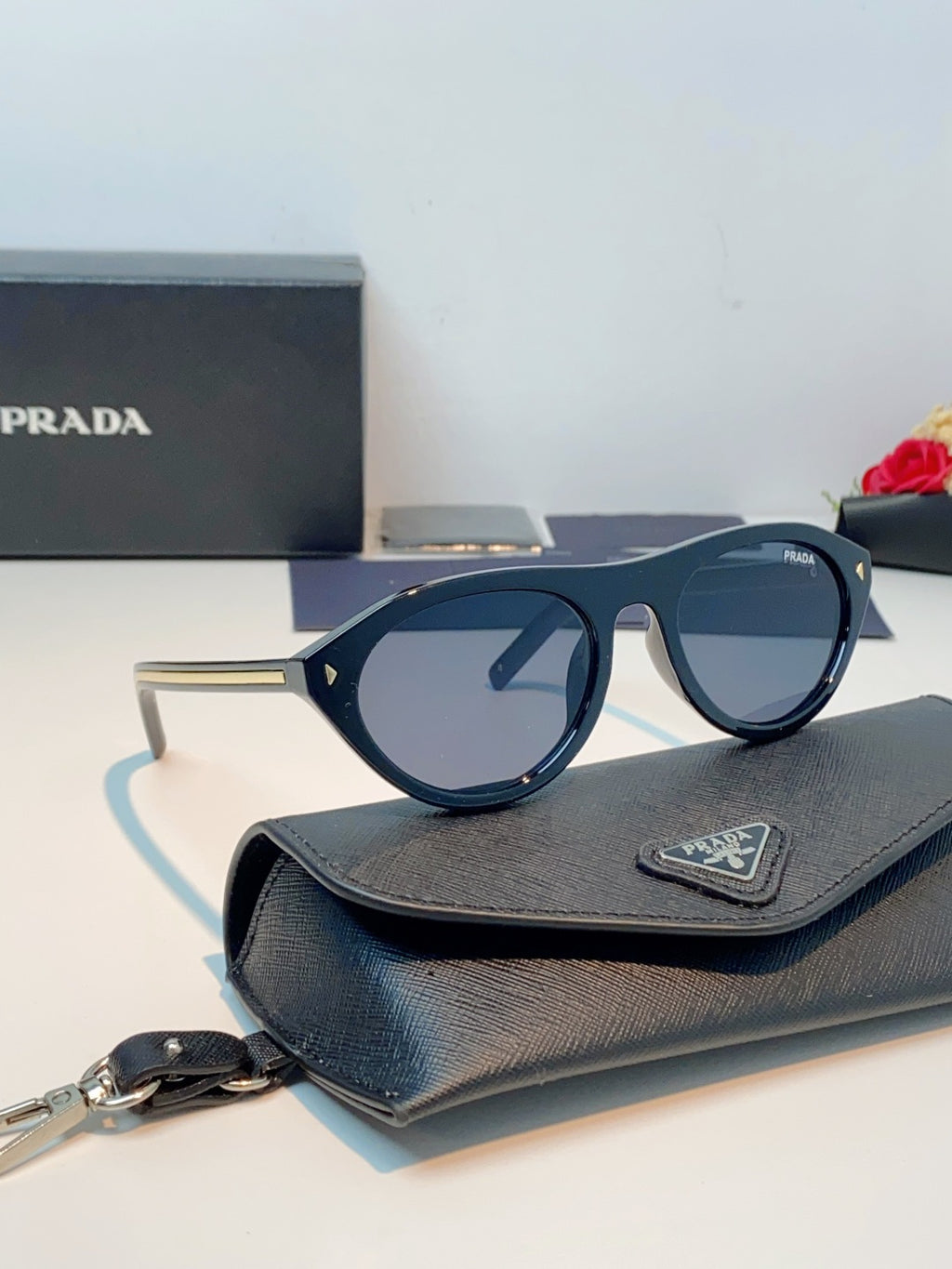 Prada Cat-Eye Blue Lens Sunglasses for Men & Women - 132506 - detail image 10