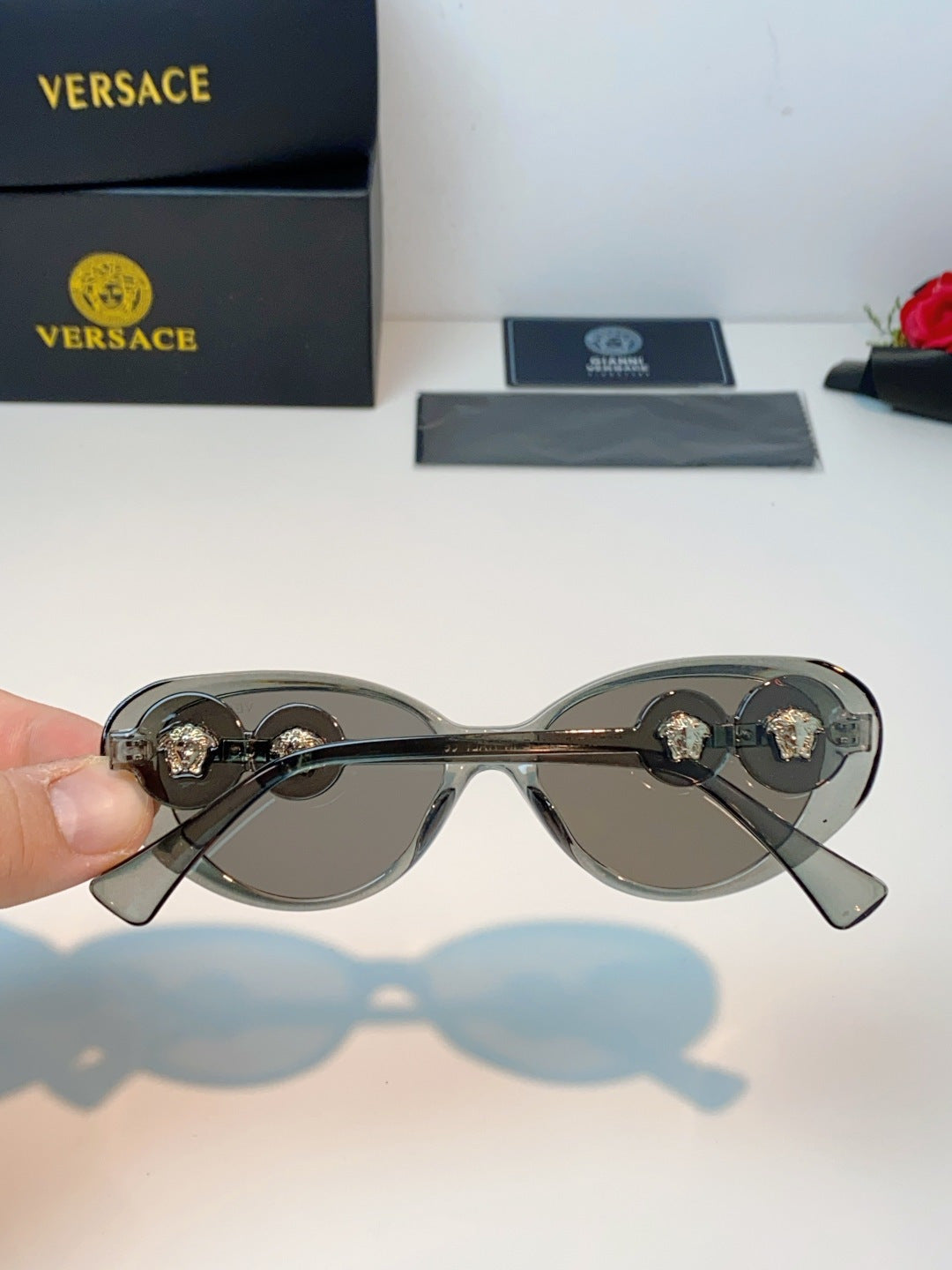 Versace Cat-Eye Gray Lens Sunglasses for Men & Women - 132627 - detail image 5