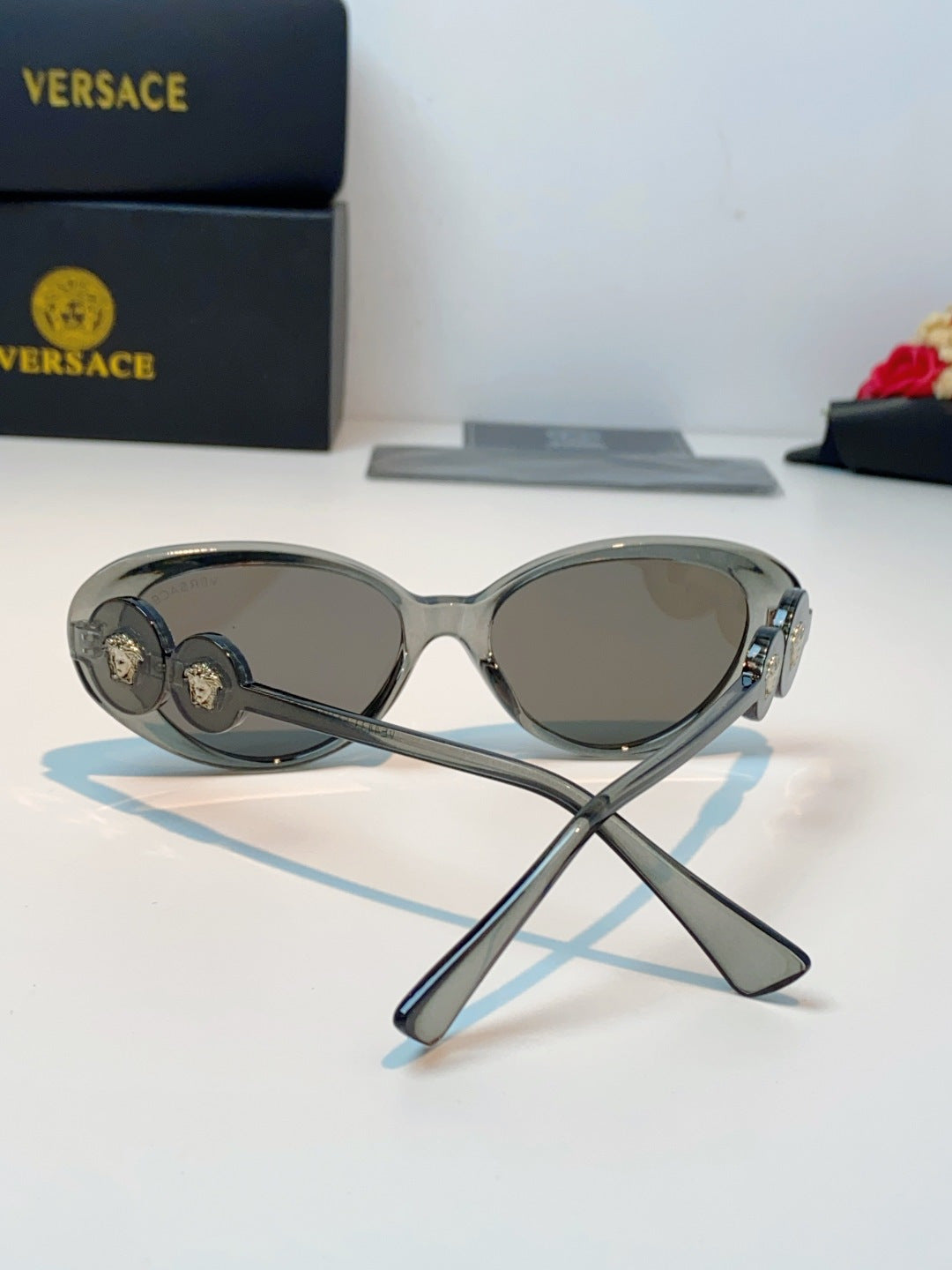 Versace Cat-Eye Gray Lens Sunglasses for Men & Women - 132627 - detail image 3