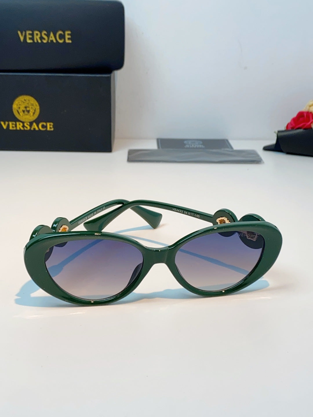 Versace Cat-Eye Green Lens Sunglasses for Men & Women - detail image 2
