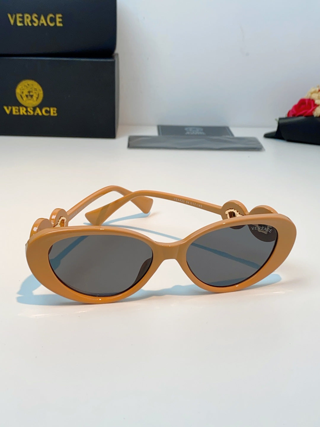 Versace Cat-Eye Orange Lens Sunglasses for Men & Women