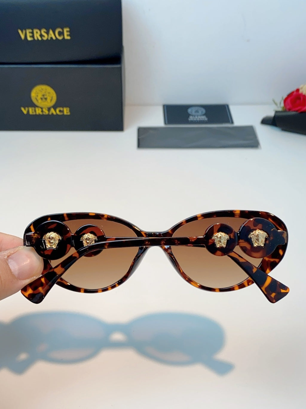 Versace Cat-Eye Brown Lens Sunglasses for Men & Women - 132632 - detail image 5