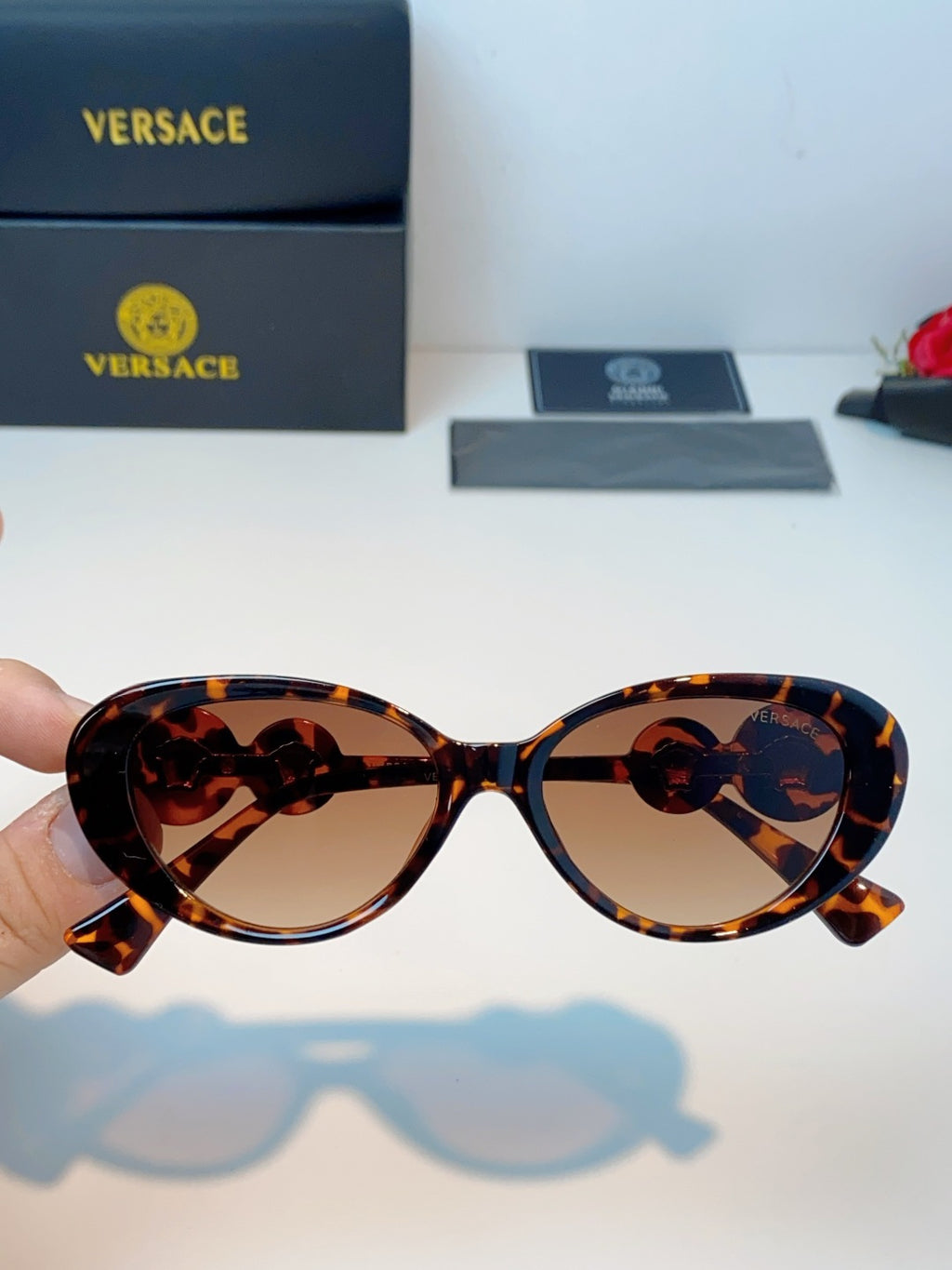 Versace Cat-Eye Brown Lens Sunglasses for Men & Women - 132632 - detail image 4