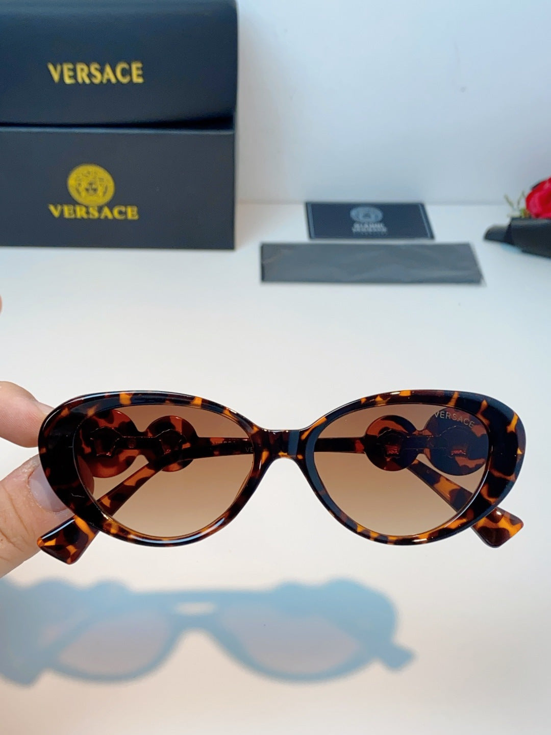 Versace Cat-Eye Brown Lens Sunglasses for Men & Women - 132632 - detail image 4