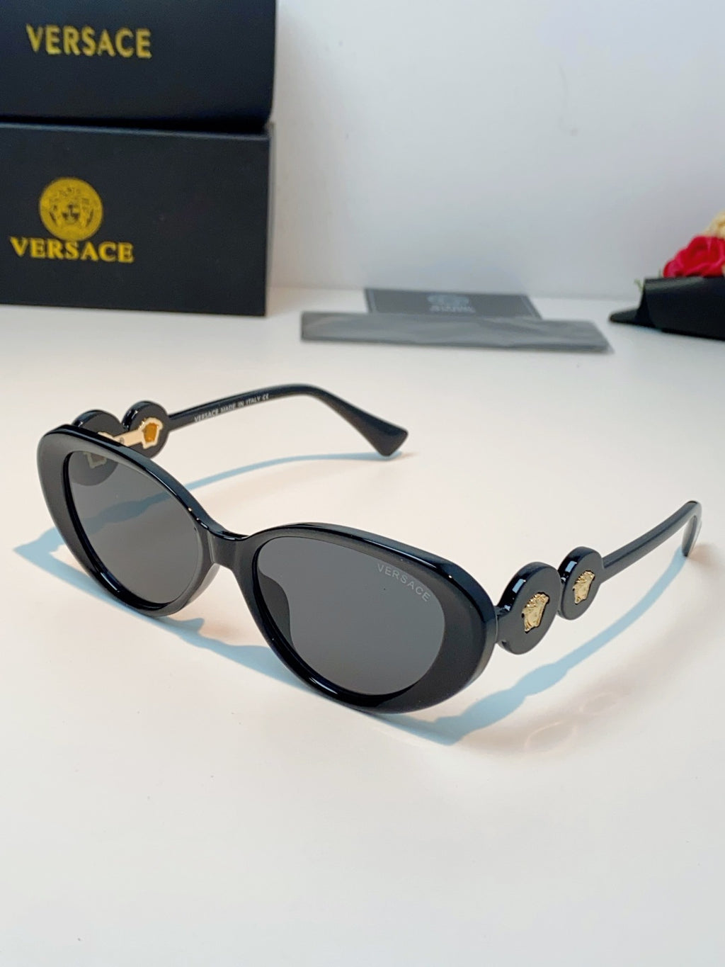 Versace Cat-Eye Brown Lens Sunglasses for Men & Women - detail image 2