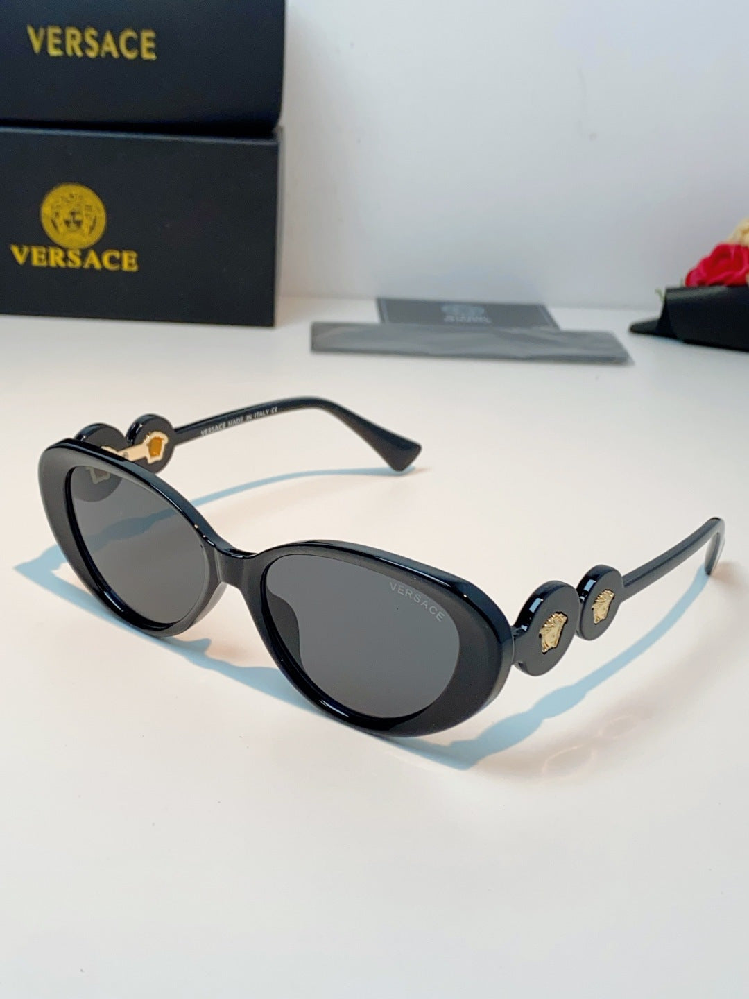 Versace Cat-Eye Brown Lens Sunglasses for Men & Women - detail image 2