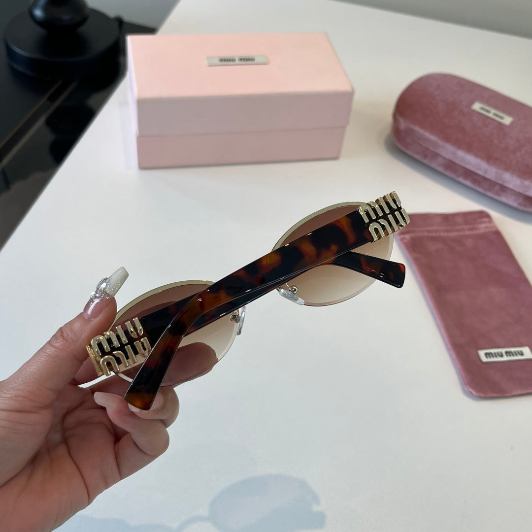 Miu Miu Lightweight Rimless Silver Lens Sunglasses for Women - 416279 - detail image 9