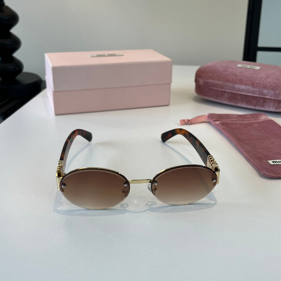 Miu Miu Lightweight Rimless Silver Lens Sunglasses for Women - 416279 - detail image 2