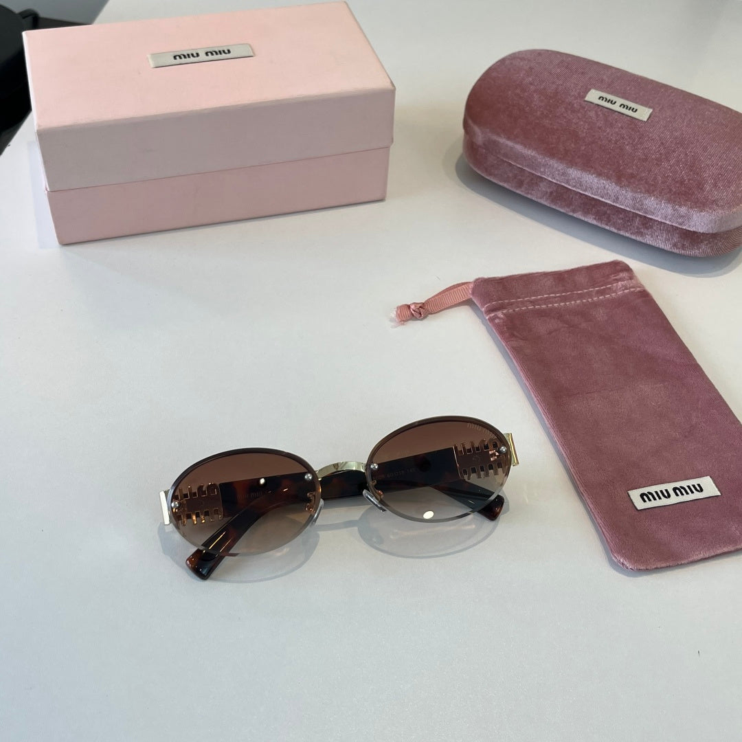 Miu Miu Lightweight Rimless Silver Lens Sunglasses for Women - 416279 - detail image 5