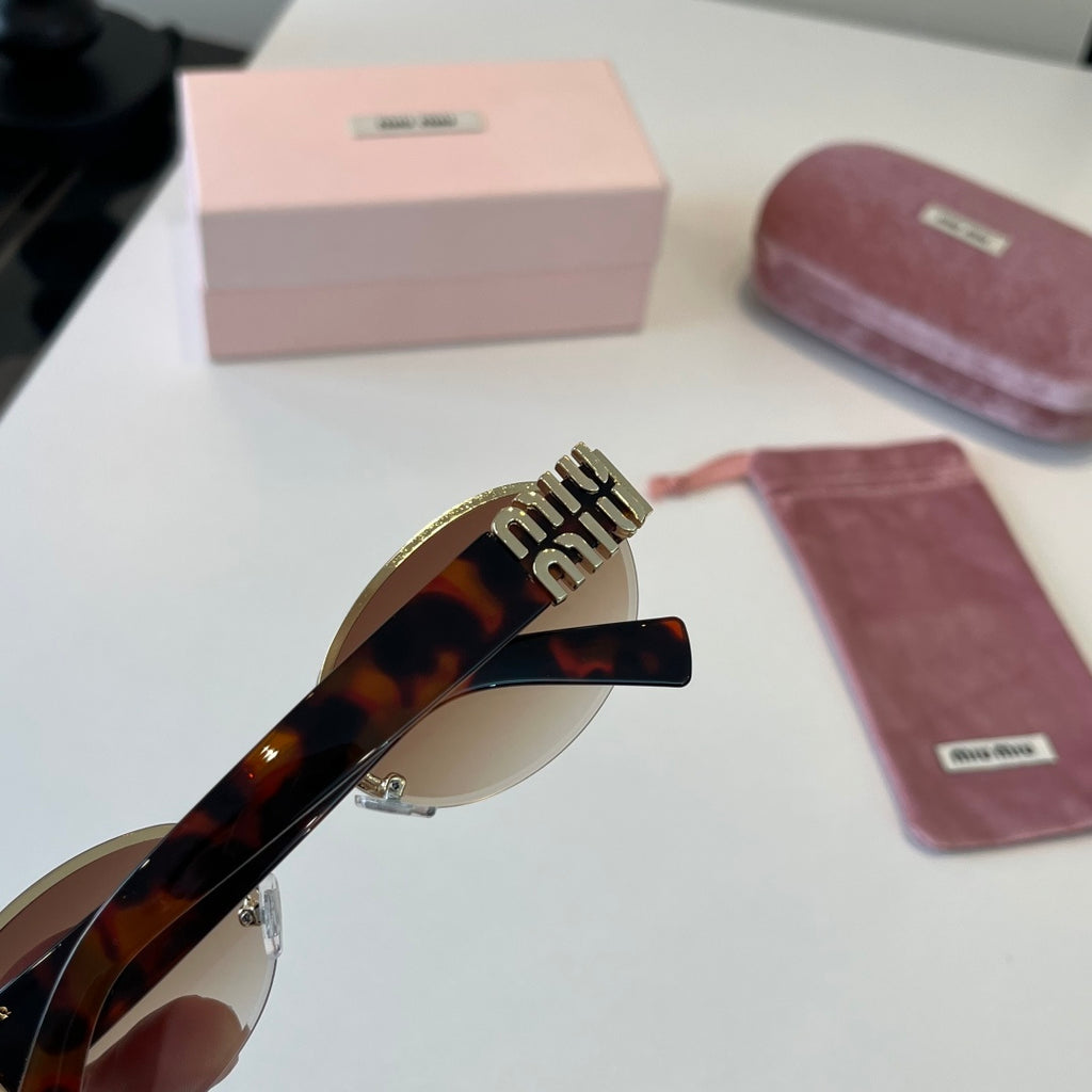 Miu Miu Lightweight Rimless Silver Lens Sunglasses for Women - 416279 - detail image 8