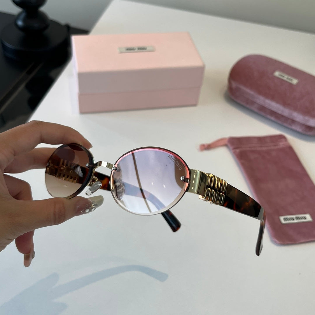 Miu Miu Lightweight Rimless Silver Lens Sunglasses for Women - 416279 - detail image 4