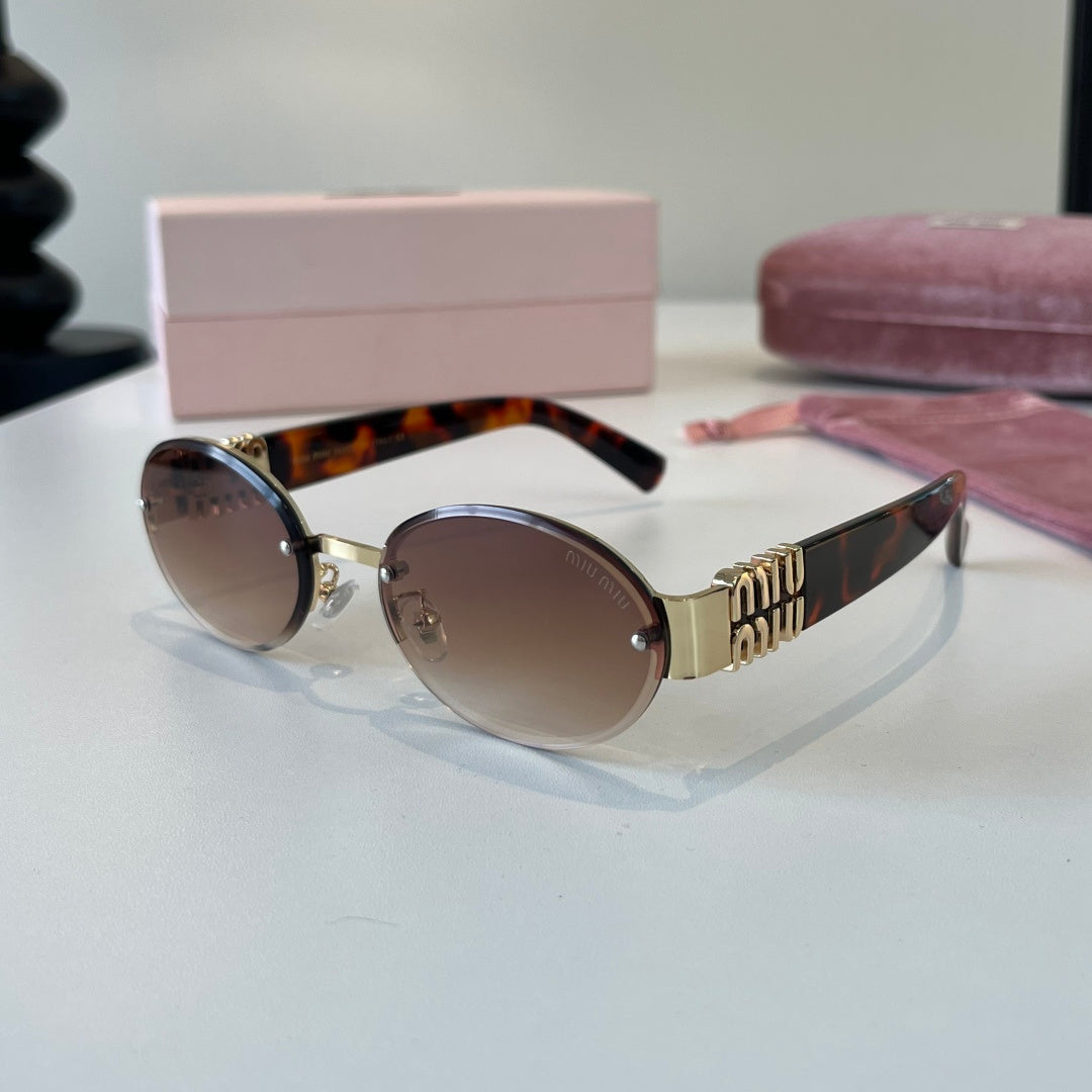 Miu Miu Lightweight Rimless Silver Lens Sunglasses for Women - 416279 - detail image 3