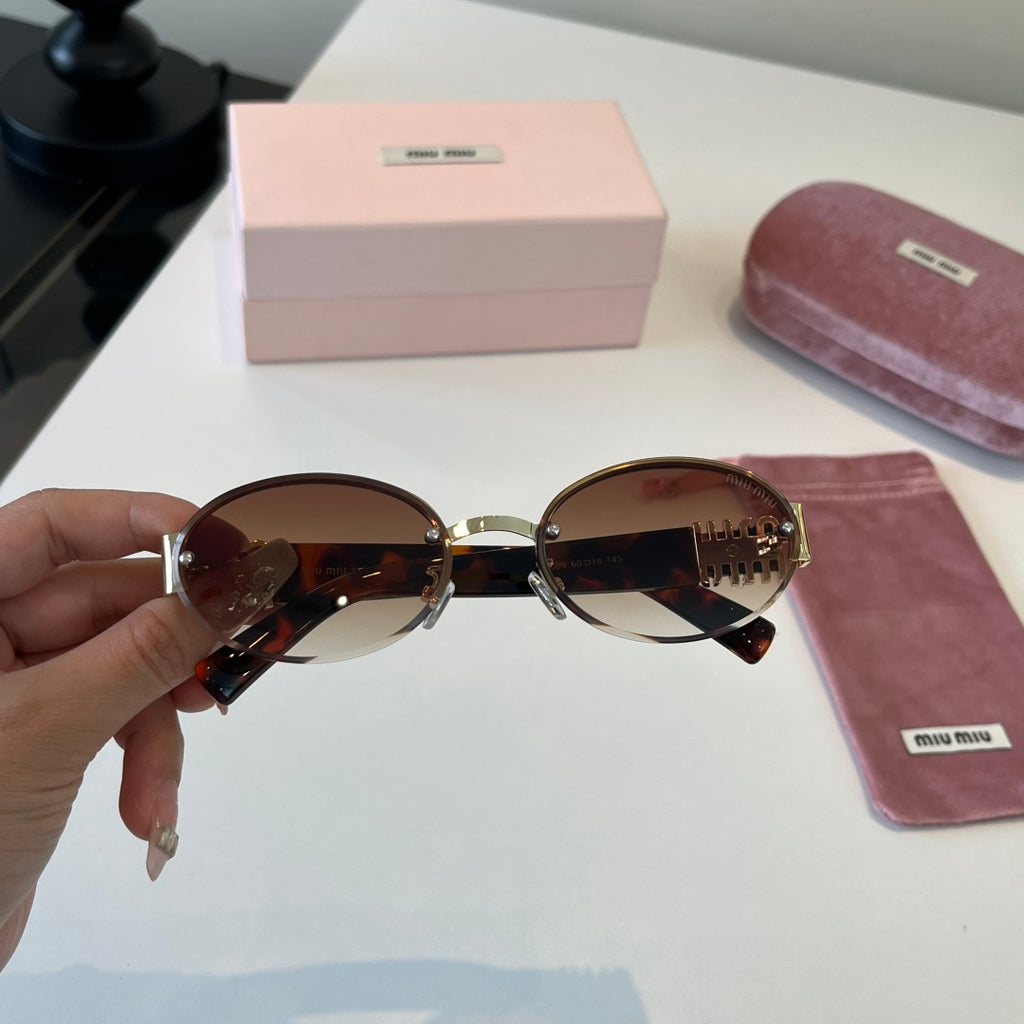 Miu Miu Lightweight Rimless Silver Lens Sunglasses for Women - 416279 - detail image 6