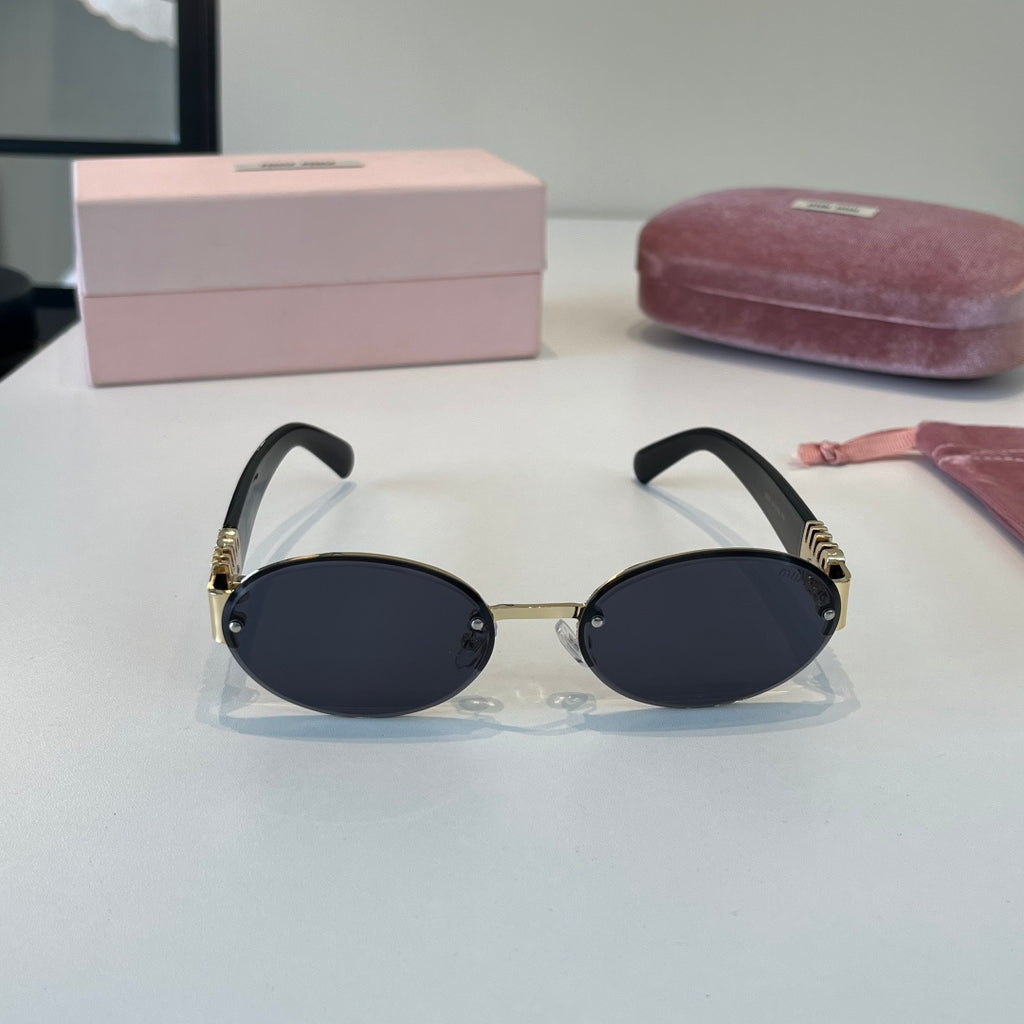 Miu Miu Lightweight Rimless Silver Lens Sunglasses for Women - 416280 - detail image 2