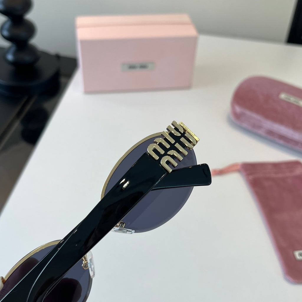Miu Miu Lightweight Rimless Silver Lens Sunglasses for Women - 416280 - detail image 6