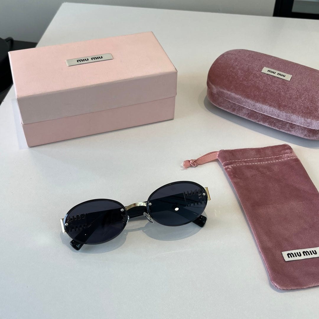 Miu Miu Lightweight Rimless Silver Lens Sunglasses for Women - 416280 - detail image 4