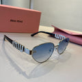 Miu Miu Cat-Eye Silver Lens Sunglasses for Men & Women - 487634