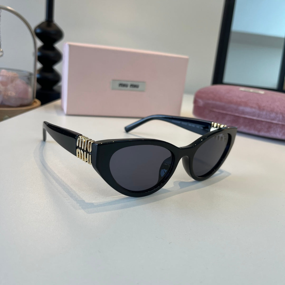 Miu Miu Cat-Eye Black Lens Sunglasses for Men & Women - 487639
