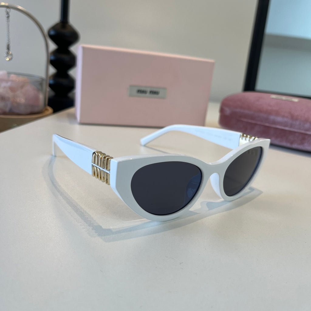 Miu Miu Cat-Eye Silver Lens Sunglasses for Men & Women - 487641