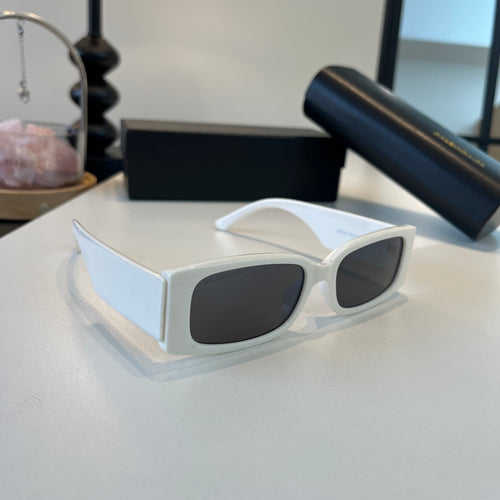 Balenciaga Rectangular Silver Lens Sunglasses for Men & Women - 487546