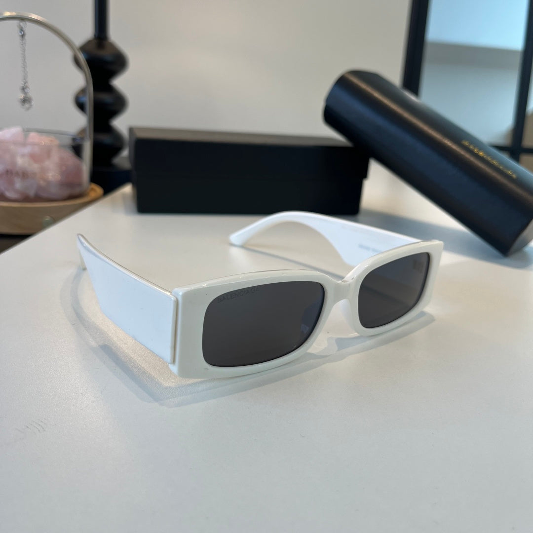 Balenciaga Rectangular Silver Lens Sunglasses for Men & Women - 158565