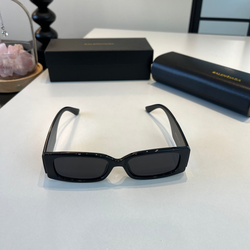 Balenciaga Rectangular Black Lens Sunglasses for Men & Women - 416133