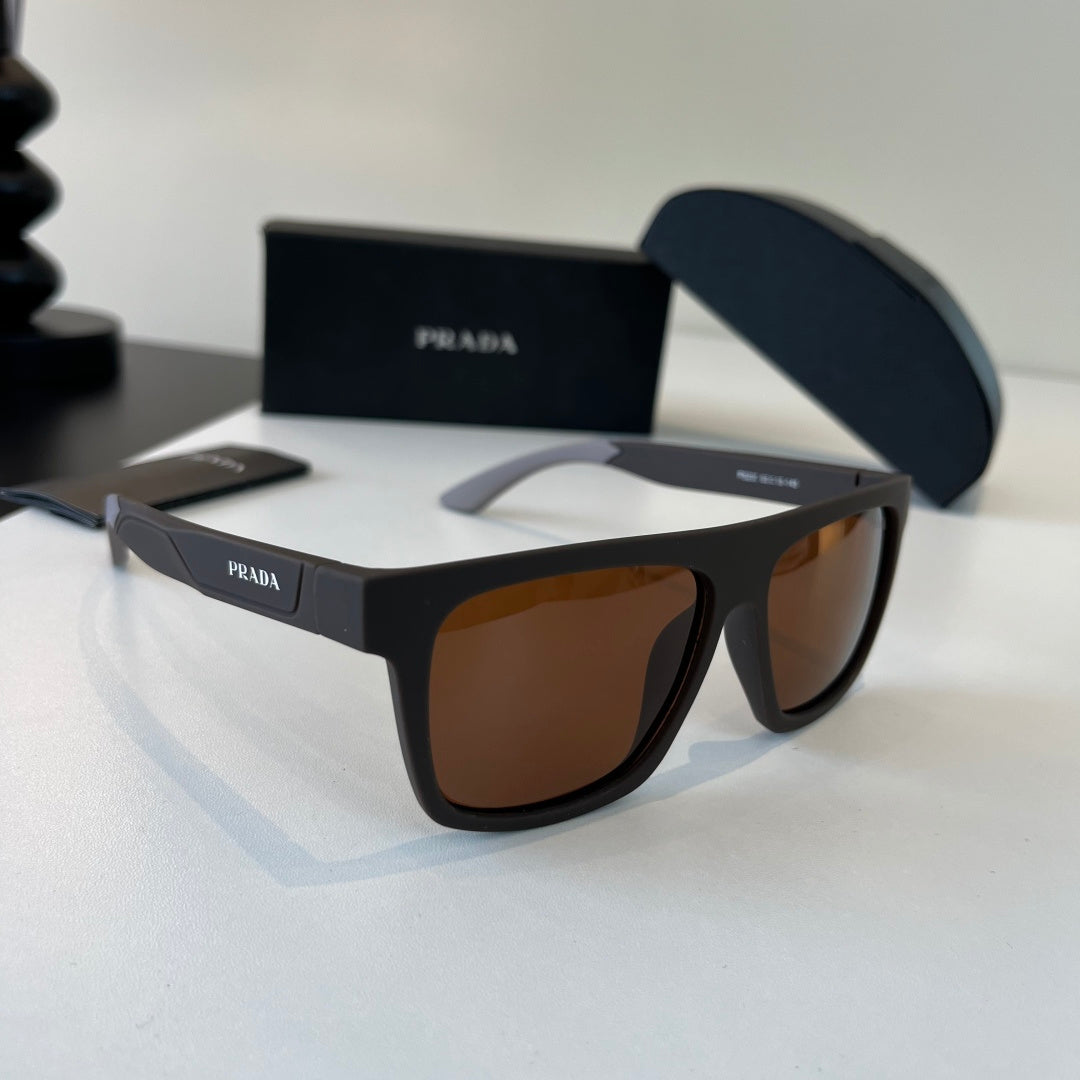 Prada Polarized Fashion Black Lens Sunglasses for Men - 358432