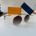 Louis Vuitton Metal Aviator Silver Lens Sunglasses for Men & Women - 398054