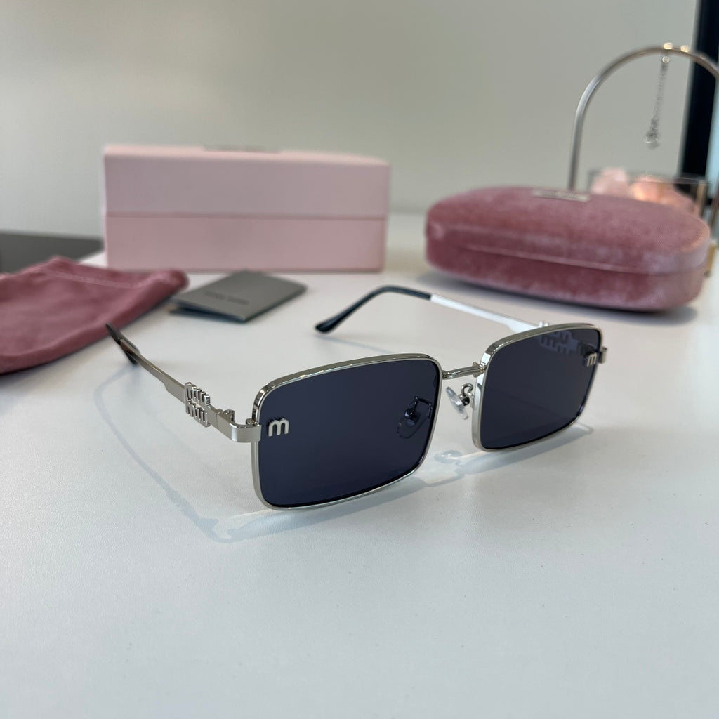 Miu Miu Metal Fashion Blue Lens Sunglasses for Men & Women - 487699