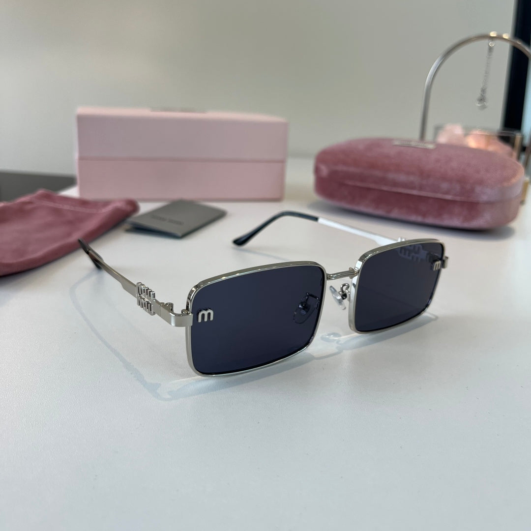 Miu Miu Metal Fashion Blue Lens Sunglasses for Men & Women - 487699