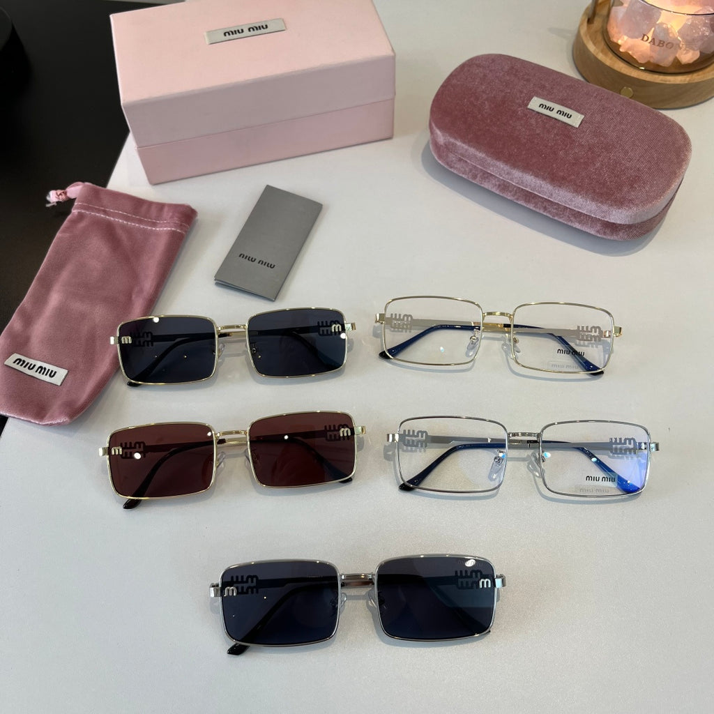 Miu Miu Metal Fashion Blue Lens Sunglasses for Men & Women - detail image 11