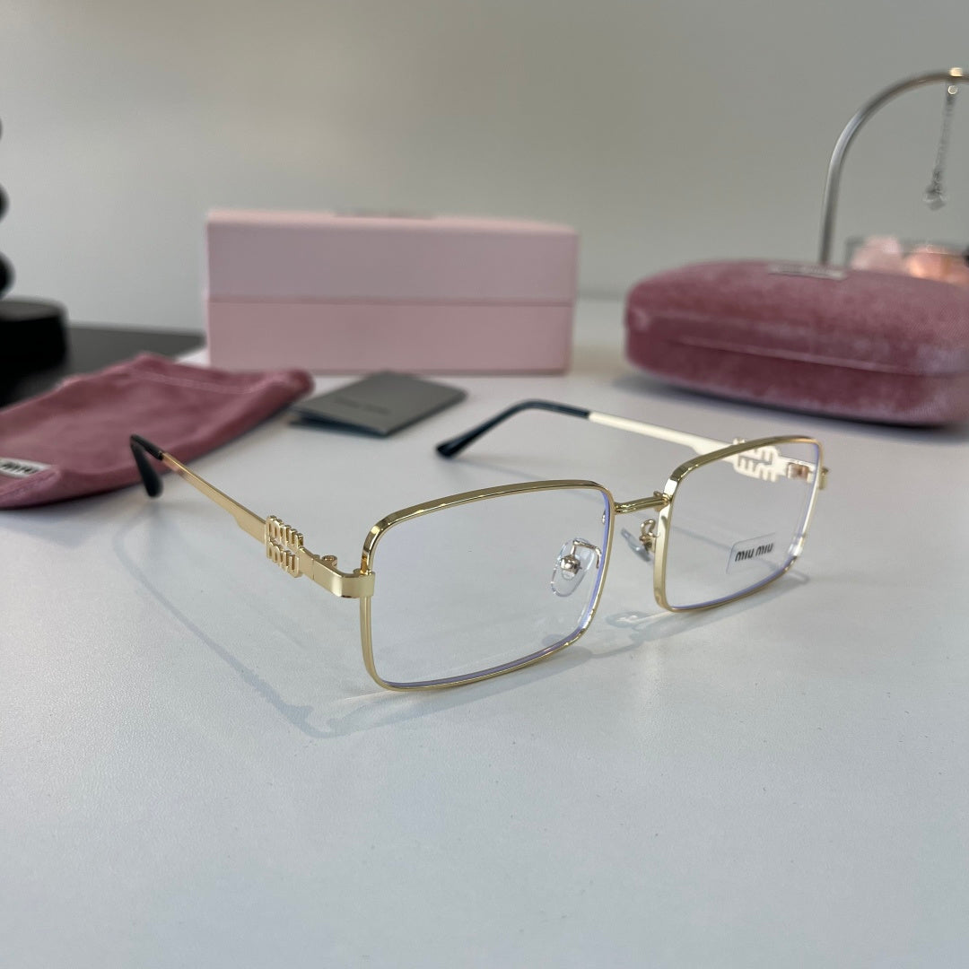 Miu Miu Metal Fashion Silver Lens Sunglasses for Men & Women - 487700