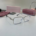Miu Miu Metal Fashion Silver Lens Sunglasses for Men & Women - 399218