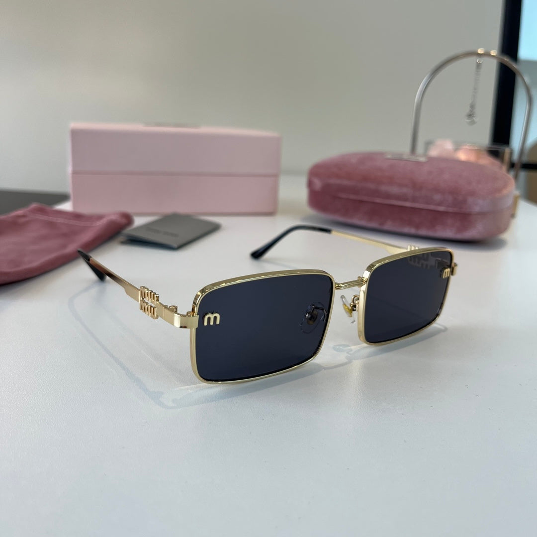 Miu Miu Metal Fashion Blue Lens Sunglasses for Men & Women