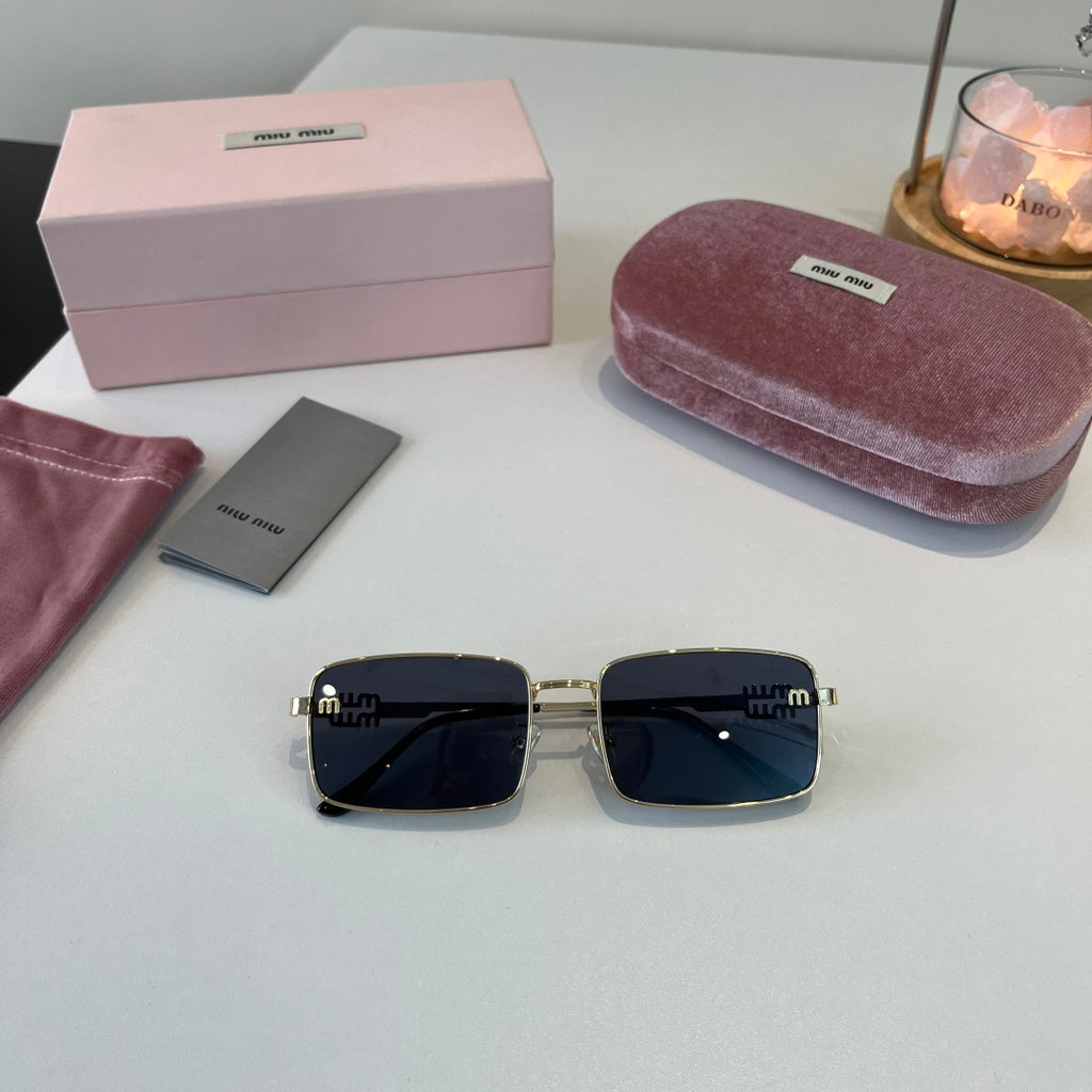 Miu Miu Metal Fashion Blue Lens Sunglasses for Men & Women - detail image 4