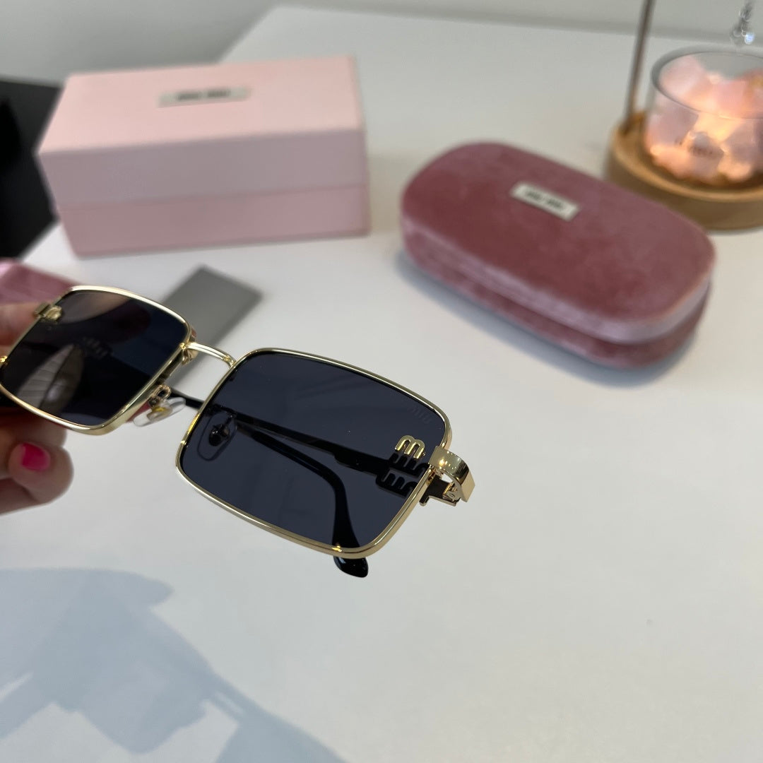Miu Miu Metal Fashion Blue Lens Sunglasses for Men & Women - detail image 6