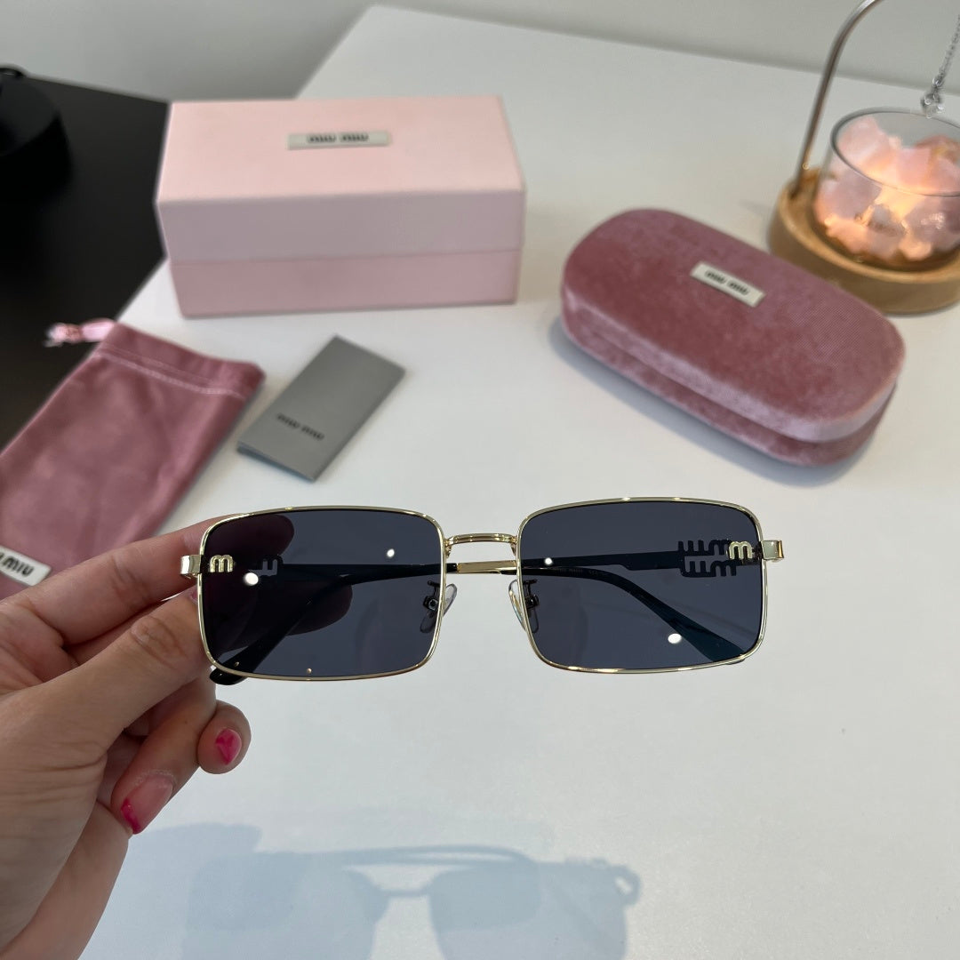 Miu Miu Metal Fashion Blue Lens Sunglasses for Men & Women - detail image 5