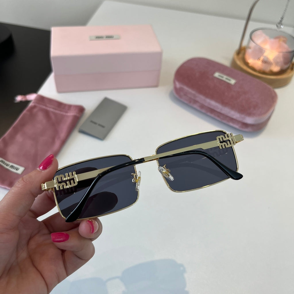 Miu Miu Metal Fashion Blue Lens Sunglasses for Men & Women - detail image 8
