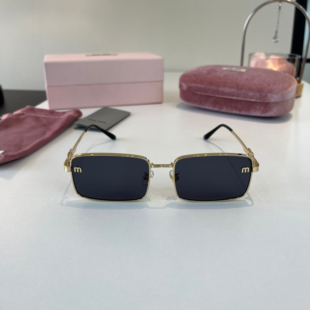 Miu Miu Metal Fashion Blue Lens Sunglasses for Men & Women - detail image 2