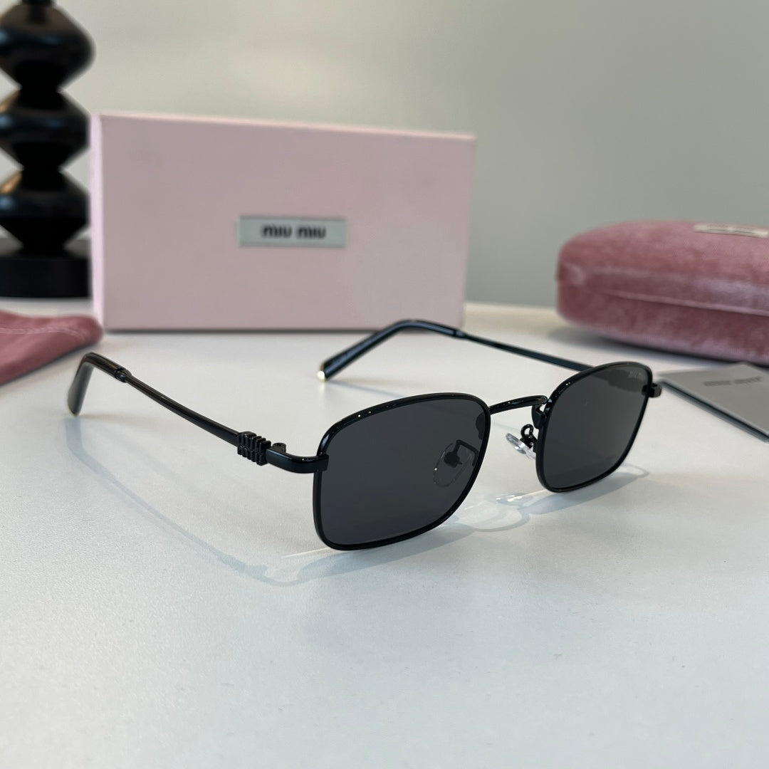 Miu Miu Metal Fashion Silver Lens Sunglasses for Men & Women - 449761