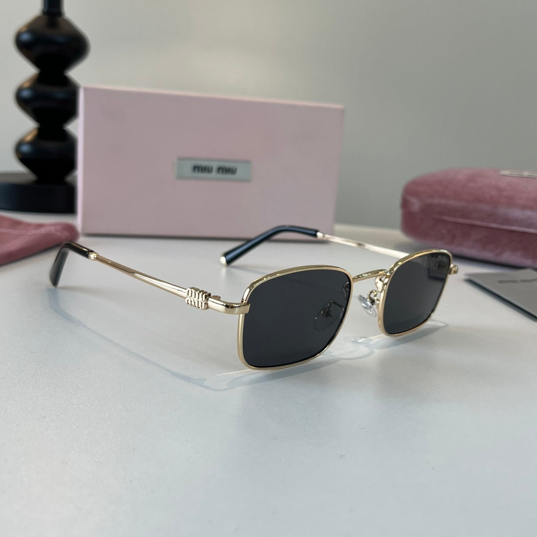 Miu Miu Metal Fashion Silver Lens Sunglasses for Men & Women - 487710