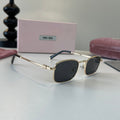 Miu Miu Metal Fashion Silver Lens Sunglasses for Men & Women - 399221
