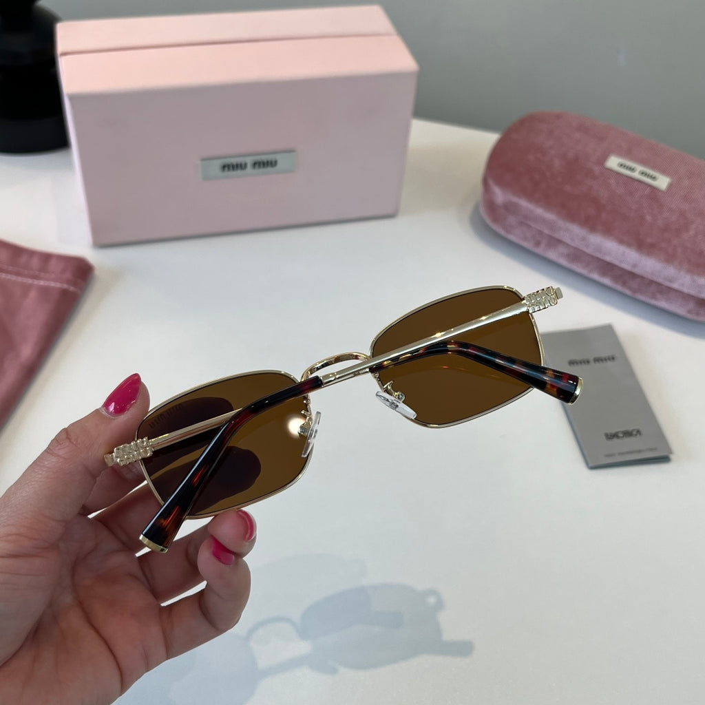 Miu Miu Metal Fashion Brown Lens Sunglasses for Men & Women - 399222 - detail image 8