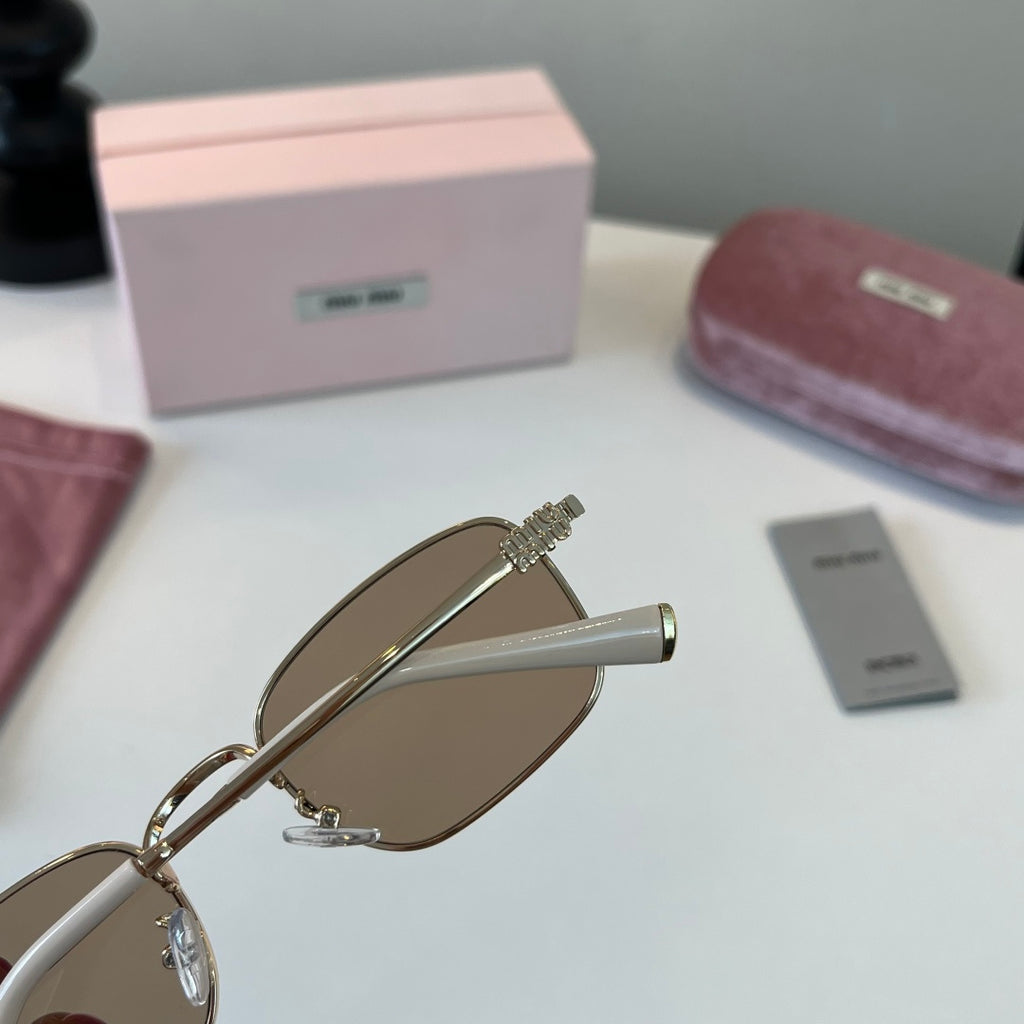 Miu Miu Metal Fashion Brown Lens Sunglasses for Men & Women - detail image 7
