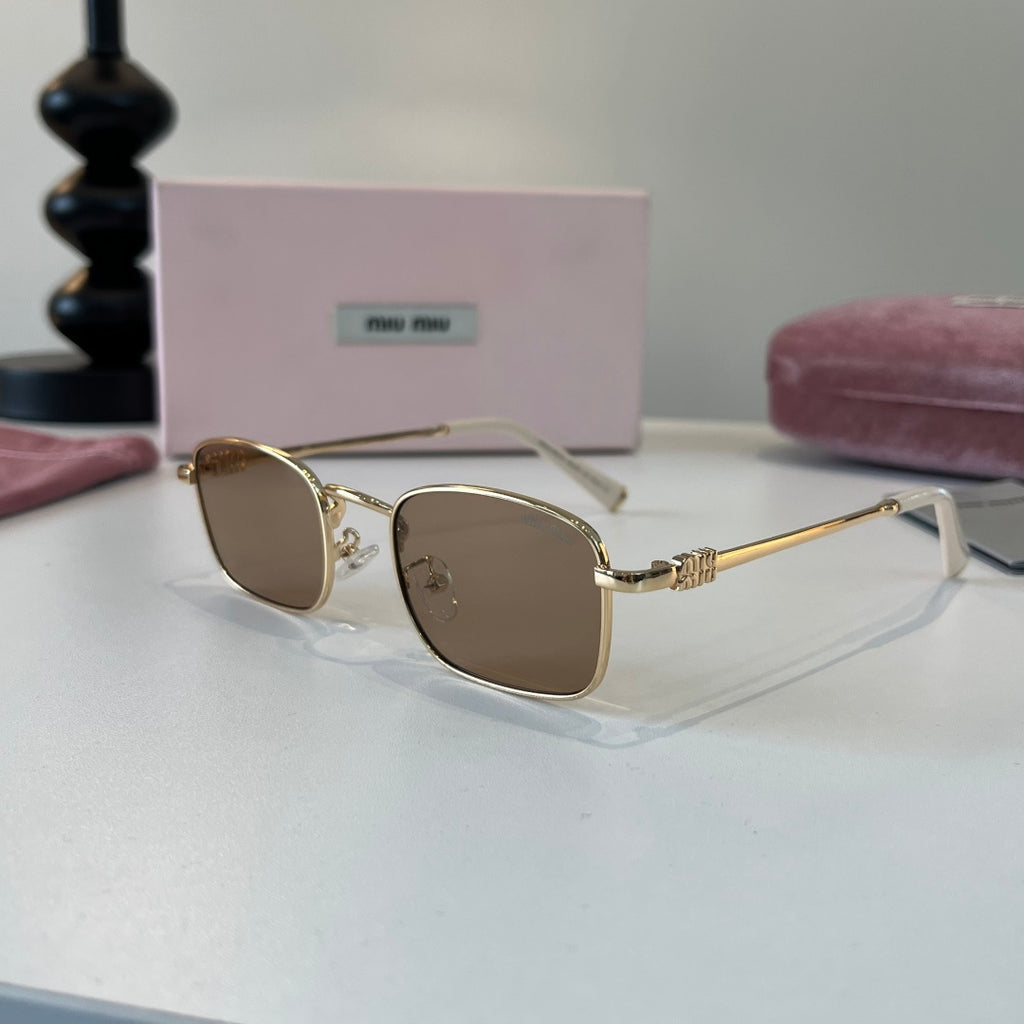 Miu Miu Metal Fashion Brown Lens Sunglasses for Men & Women - detail image 3